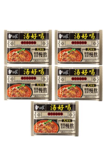 Acılı Dana Çorba Aromalı Hazır Erişte ( Spicy Beef Soup Flavor Instant Noodle) - 111g X 5 Adet